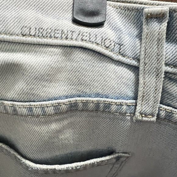 Current Elliot The Vintage Cropped Jeans Size 26 Blue Light Wash Distressed Slim - Picture 4 of 9